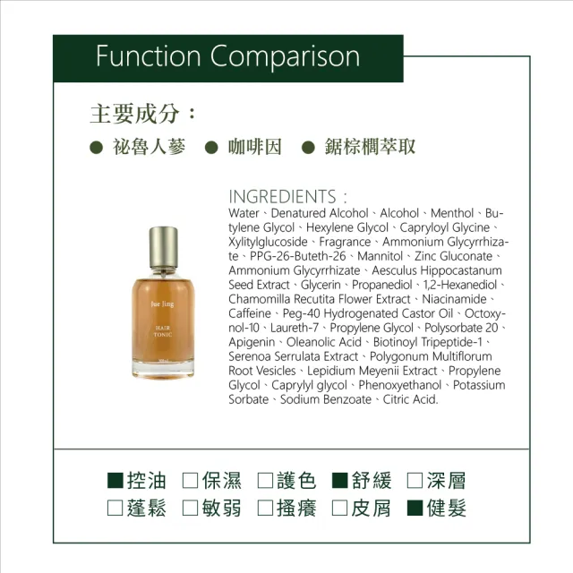 【JueJing 蕨淨森林】鋸棕櫚養髮精華液100ML(健髮專利 活絡頭皮 增添豐盈感)