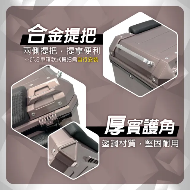 【Astutain】阿斯圖坦 45L 塑合金烤漆車尾箱 機車後箱 機車後備箱 機車置物箱 機車行李箱(珍珠藍)