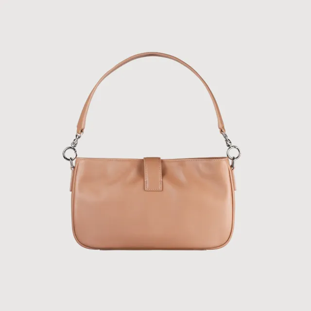 【BRAUN BUFFEL 德國小金牛】馬克西 小肩包-藕粉色(BF847-26-CG) 女包送禮推薦