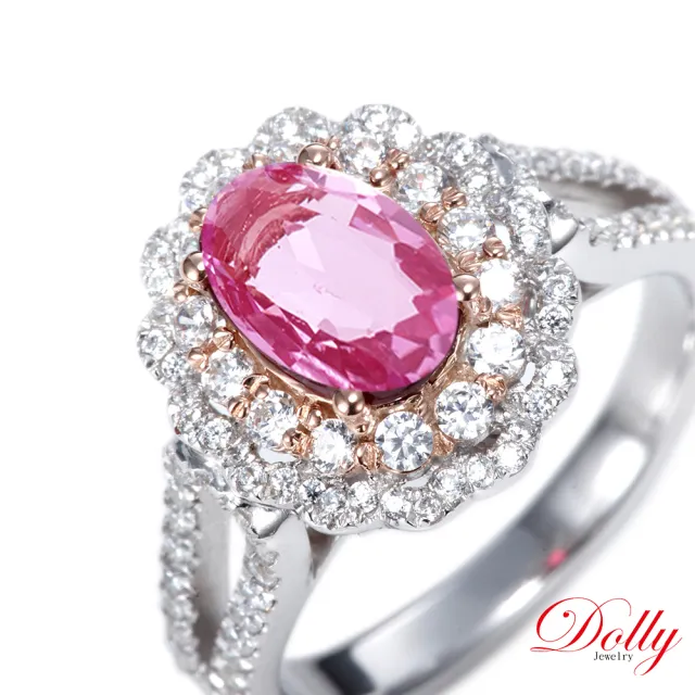 【DOLLY】無燒 蓮花藍寶石2克拉晶鑽戒指 高級訂製珠寶 浪漫質感 奢華送禮