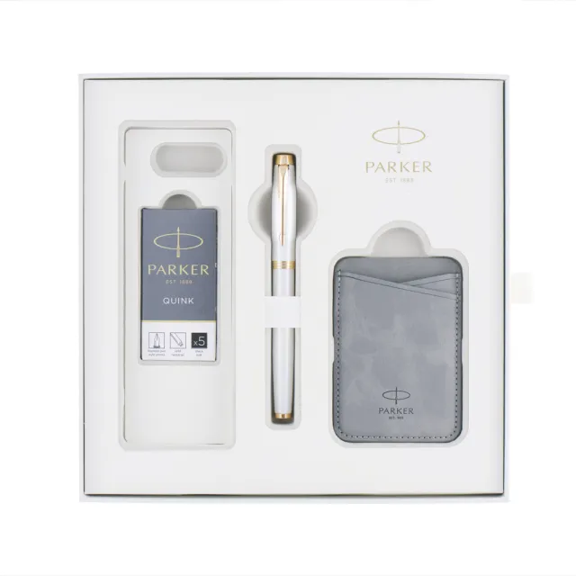 【PARKER】派克  IM金屬系列限量版 珠光白 鋼筆啟程禮盒(IM)