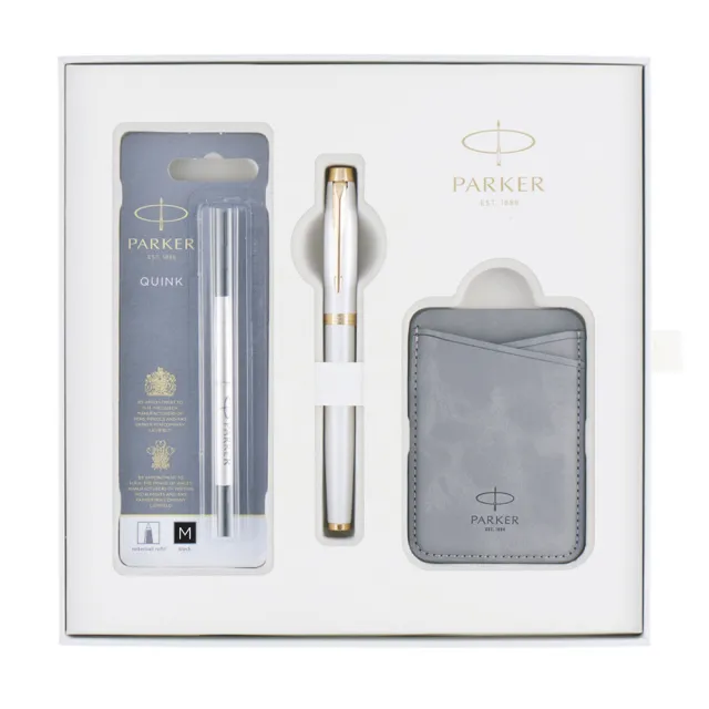 【PARKER】派克 IM金屬系列限量版 珠光白 鋼珠筆啟程禮盒(IM)