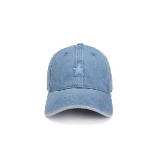 【CONVERSE】運動 休閒 棒球帽 鴨舌帽 老帽 藍 DAY ONE STAR CAP DENIM BLUE(UA5757-DA2)