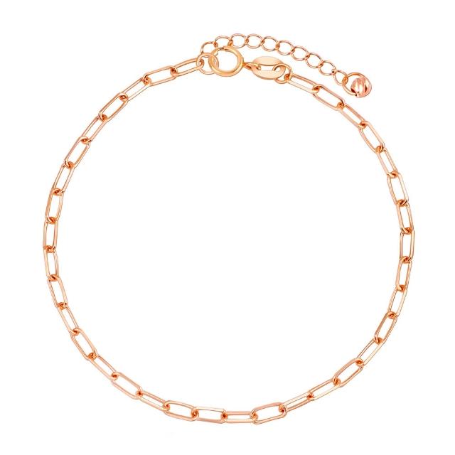 【Just Diamond】鎮金店 繾綣環 18K玫瑰金手鍊(網路限定)