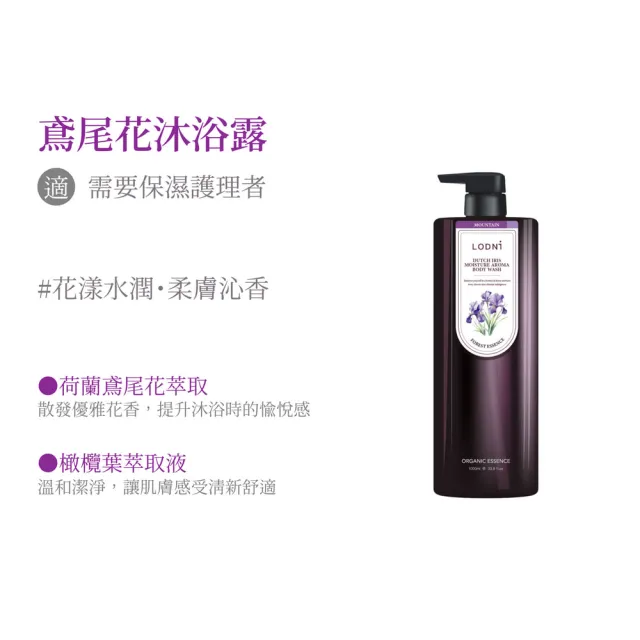 【LODNI 蘿德妮】全系列沐浴露1000ml(清爽不黏膩)