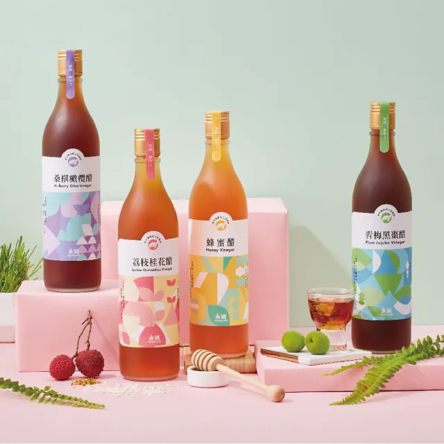 【永禎】經典濃醇水果醋600mlx1瓶 任選(蜂蜜醋/鳳梨香檬醋/荔枝桂花醋/青梅黑棗醋/桑葚橄欖醋)