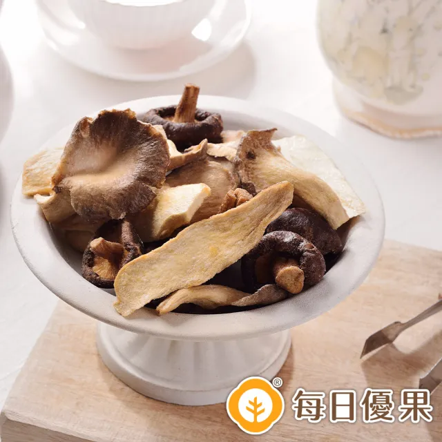 【每日優果】鮮採綜合果乾+草莓凍乾+綜合菇脆片(3入組)