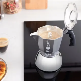 【Bialetti 比亞樂堤】雙12-極厚加壓電火不鏽鋼摩卡壺-4杯份(crema醇香/電磁爐適用/免插電咖啡機)