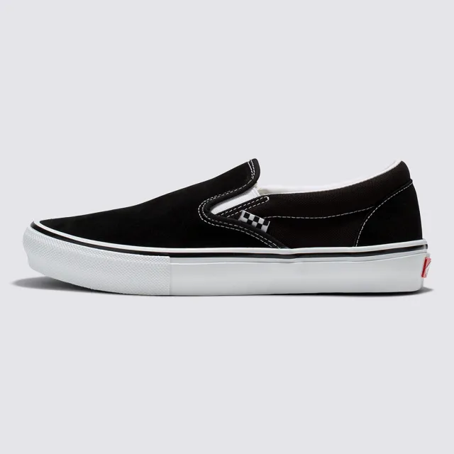 【VANS】官方旗艦 Skate Slip-On 黑色專業滑板鞋/休閒鞋