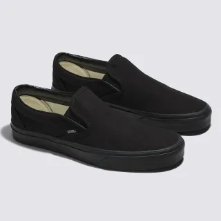 【VANS 官方旗艦】Classic Slip-On 全黑色滑板鞋/休閒鞋