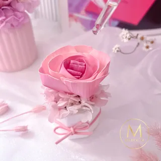 【Floral M】法式小野玫香氛擴香花禮盒 含30ml品牌香氛油(居家香氛/香水精油/香氛擴香花/擴香禮物/送禮)