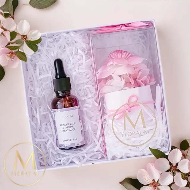 【Floral M】加州落日花園香氛擴香禮盒 含30ml品牌香氛油(居家香氛/香水精油/香氛擴香花/擴香禮物/送禮)