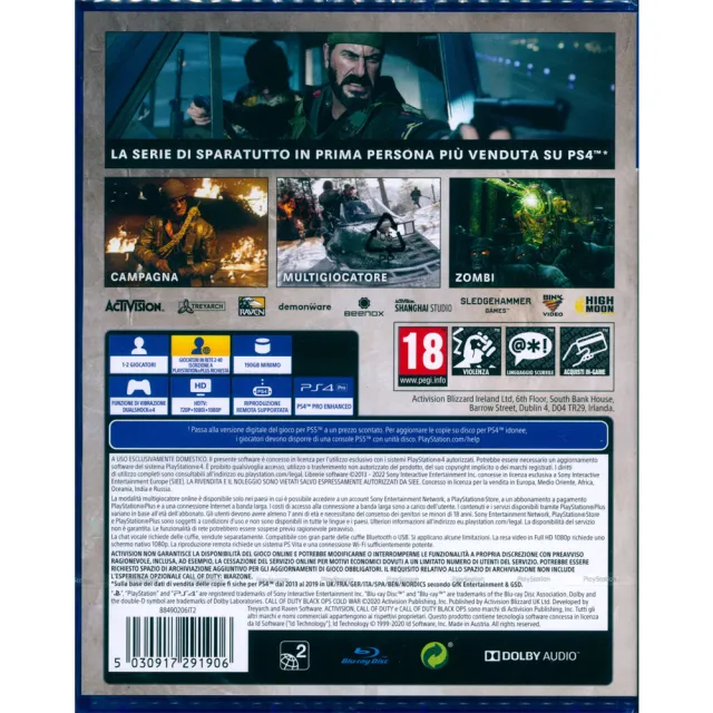 【SONY 索尼】PS4 決勝時刻：黑色行動冷戰 Call of Duty: Black Ops Cold War(英文歐版 可免費升級PS5版本)