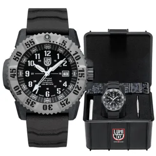 【LUMINOX 雷明時】MIL-SPEC 鈦金屬圈軍規耐衝擊300米套錶 軍用手錶-46mm(1LM-3351SET)