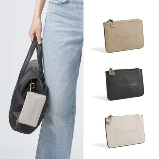 【PEPPER’S】交換禮物 真皮工藝 SIGNAL 牛皮卡片零錢包 - 拿鐵棕/簡約黑/月光灰(真皮包包 零錢包卡