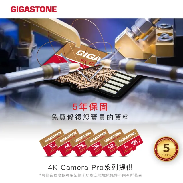 【GIGASTONE 立達】4K Camera Pro microSDXC UHS-Ⅰ U3 A2V30 256GB攝影高速記憶卡-2入組(GoPro/DJI)