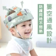 【KIDS PARK】360度防撞帽(可調頭圍/魔鬼氈+綁帶/透氣/高彈海綿/寶寶學步防摔帽)