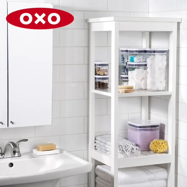 【OXO】POP 按壓密封收納保鮮盒-長方3.5L(16*11*32 cm  單手開蓋 整齊堆疊)