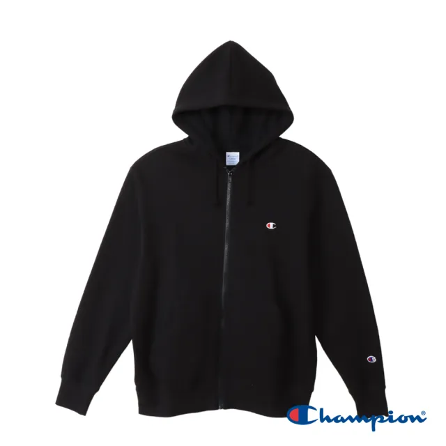 【Champion】官方直營 男款-BASIC 經典刺繡C標棉質拉鍊連帽外套/休閒外套-2色(C3-Y137-日規)