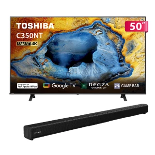 【TOSHIBA 東芝】58H快配★REGZA 50型4K Google TV液晶顯示器(50C350NT)