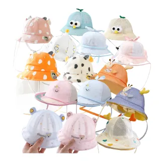 【KIDS PARK】可拆卸防飛沫帽(寶寶防疫帽/防疫面罩/嬰幼兒童漁夫帽/遮陽帽/可愛動物設計)