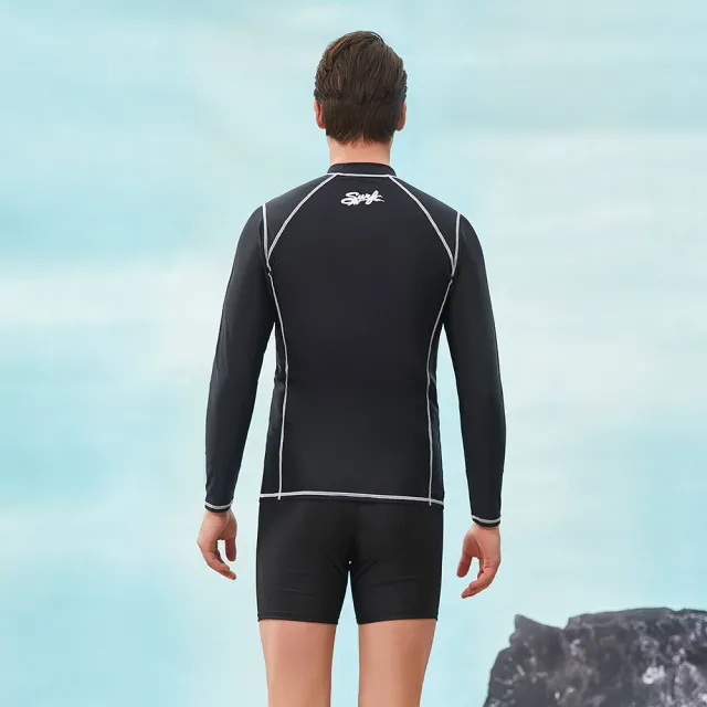 【Heatwave 熱浪】泳裝男成人速乾長袖大碼上衣專業游泳男(50380/M-4XL)