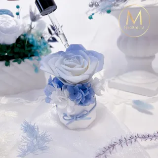 【Floral M】法式雙色玫瑰香氛擴香禮盒 含30ml品牌香氛油(居家香氛/香水精油/香氛擴香花/擴香禮物/送禮)
