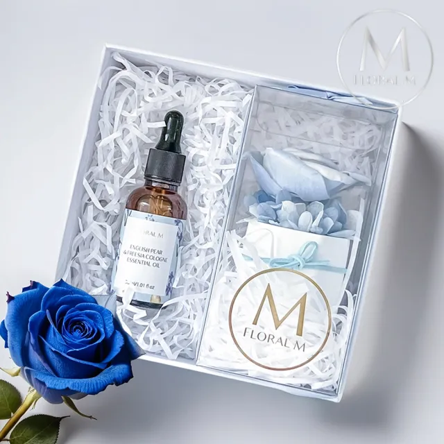 【Floral M】法式雙色玫瑰香氛擴香禮盒 含30ml品牌香氛油(居家香氛/香水精油/香氛擴香花/擴香禮物/送禮)(其他規格)
