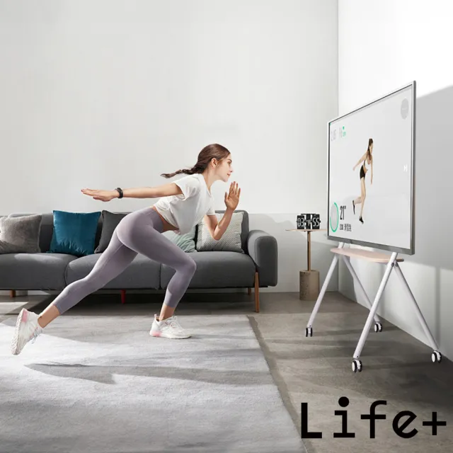 【Life+】32-75吋可調節移動式液晶電視架 電視掛架_2色任選(電視支架  電視推車 電視架)