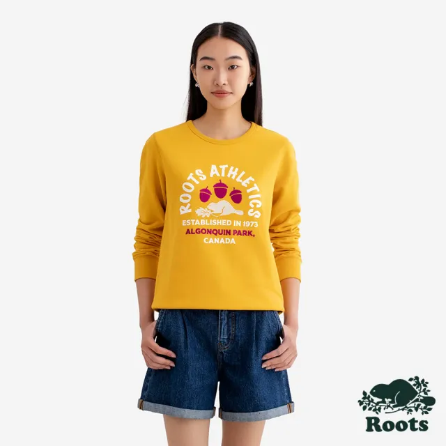 【Roots】Roots女裝- HARVEST GLOW 圓領上衣(黃色)