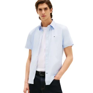 【TOMMY HILFIGER】官方旗艦館Performance 短袖襯衫_藍色