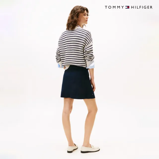 【TOMMY HILFIGER】官方旗艦館棉麻裙裝_藍色