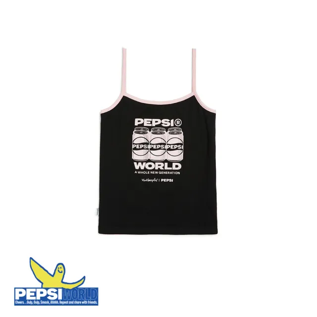 【Mark Gonzales】女款 MG X Pepsi 細肩上衣-黑色(百事可樂聯名)