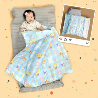 【Embrace 英柏絲】附被胎 可拆式冬夏兩用100%純天絲兒童睡袋 純棉睡墊 進化版三件組 韓式睡袋(快速收納)