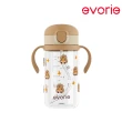 【Evorie】Tritan 200mL+300mL雙色學飲吸管水杯組(總代理公司貨/微笑水杯)
