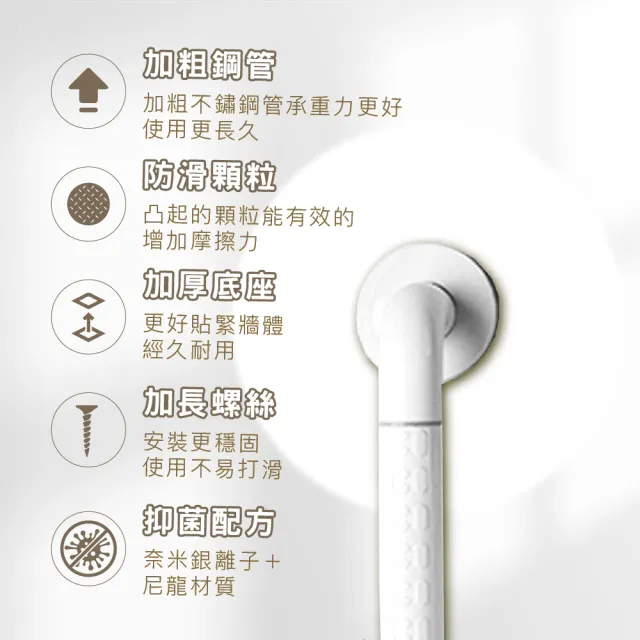 【KIDS PARK】安全扶手/30CM(衛生間扶手/浴室扶手/防滑安全/馬桶拉把手/夜光無障礙扶手)