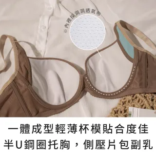 【玉如阿姨】活力甜心內衣※0422咖(無痕-集中-爆乳-舒適-托高-MIT-台灣製內衣-E罩)