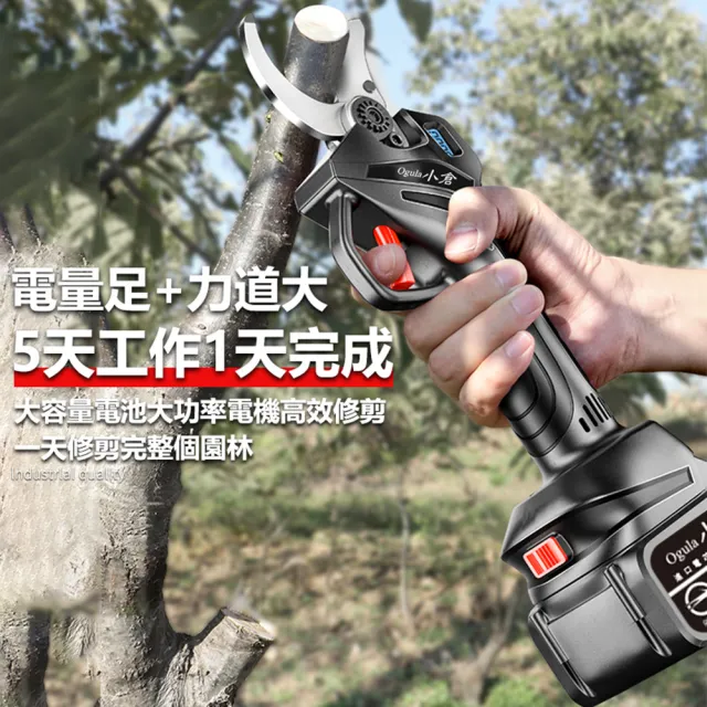 【Ogula 小倉】電動剪刀 電動修枝剪（液晶數顯）十節雙電(修枝剪/鋰電修枝剪)