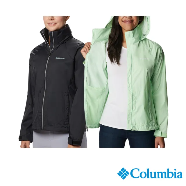 【Columbia 哥倫比亞】女款-防潑水防曬連帽風衣外套(UWR74490/UWL01270/IS)