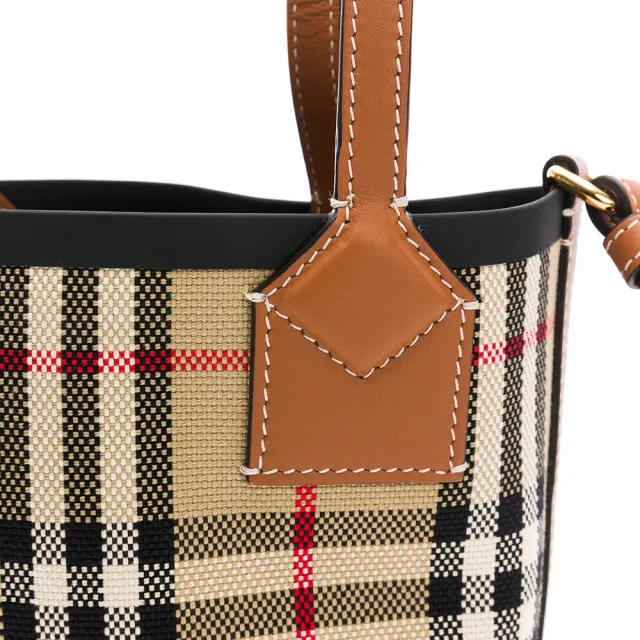【BURBERRY 巴寶莉】Mini London 托特包(米色)