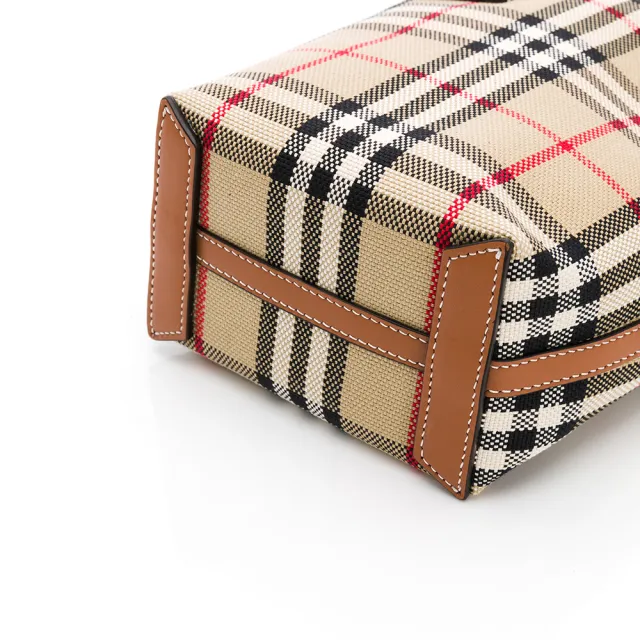 【BURBERRY 巴寶莉】Mini London 托特包(米色)