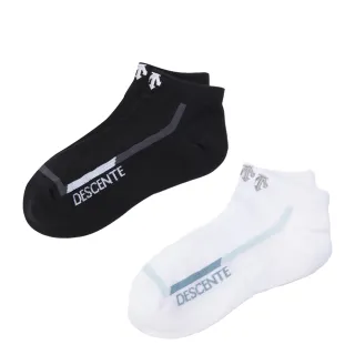 【DESCENTE】迪桑特 中性 基本款運動襪(黑色/白色)