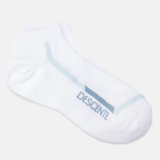 【DESCENTE】迪桑特 中性 基本款運動襪(黑色/白色)