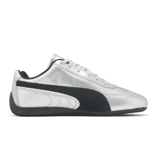 【PUMA】休閒鞋 Speedcat Metallic 男鞋 女鞋 銀 黑 皮革 賽車鞋 ROSE同款(403689-01)