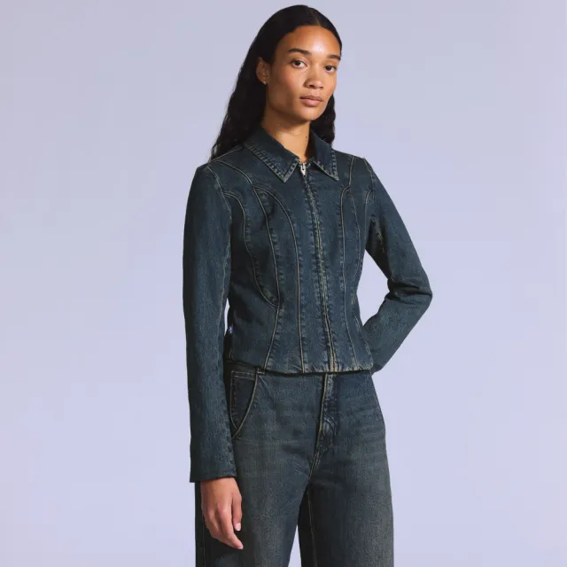 【LEVIS】BLUETAB™ 修身丹寧牛仔騎士外套 / 夾克 / 日本面料 女生上衣 熱賣單品 003JP-0000