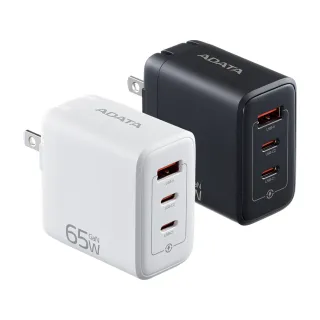 【ADATA 威剛】65W GaN氮化鎵充電器(3孔 65W GaN USB Charger)