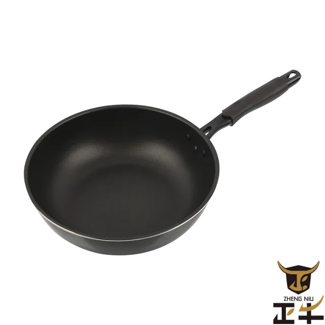 【ZHENG NIU 正牛】IH超輕量不沾炒鍋-28cm(IH爐/電磁爐可用 超輕量 不沾鍋 炒鍋)
