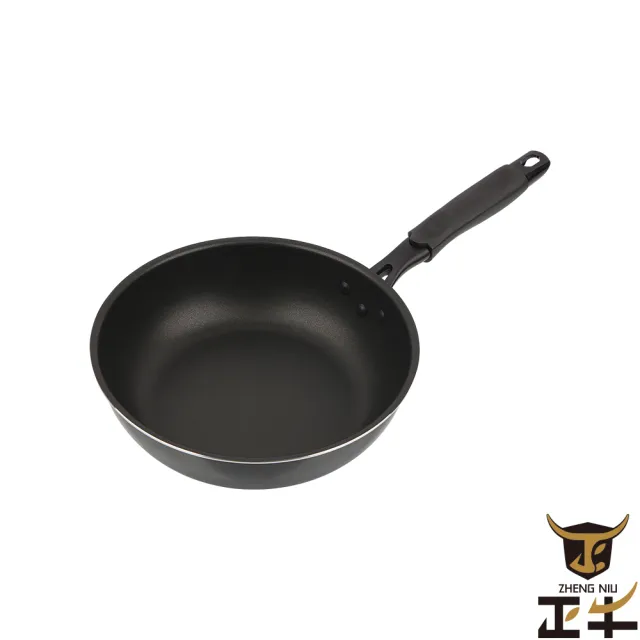 【ZHENG NIU 正牛】IH超輕量不沾炒鍋-24cm(IH爐/電磁爐可用 超輕量 不沾鍋 炒鍋)