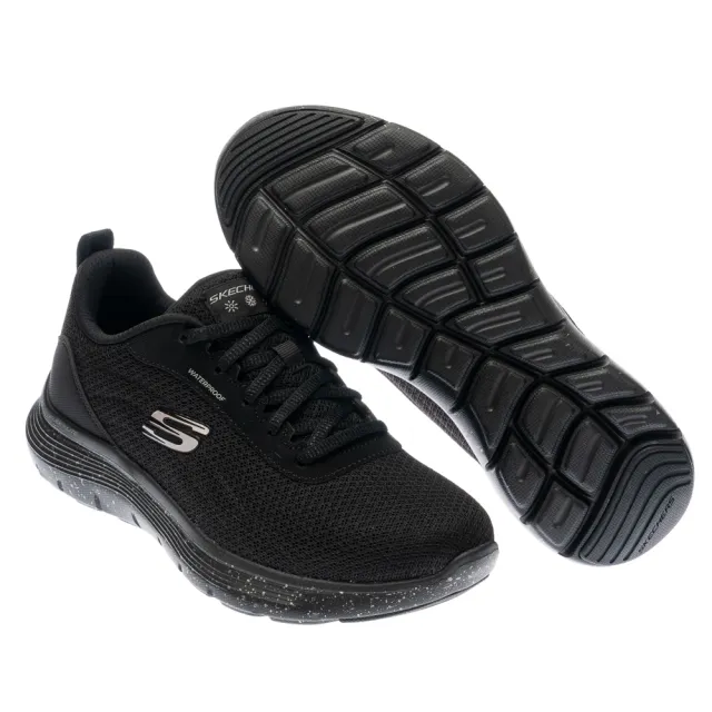【SKECHERS】女鞋 運動系列 運動鞋 FLEX APPEAL 5.0_WATERPROOF(150213BBK)