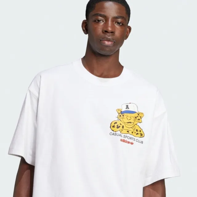 【adidas 愛迪達】Graphic Os Ss T 男 T恤 運動上衣 休閒短袖 白 亞版(JW0158)